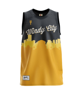 Kids Windy City Singlet - Black & Yellow