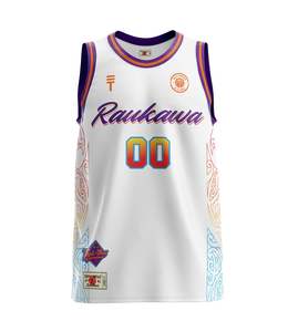 Kids Singlets: Kids Raukawa Singlet - White