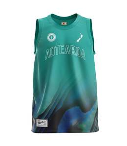 Kids Singlets: Kids Paua Singlet - Teal