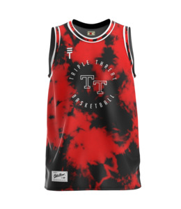 Kids Tie Dye Singlet - Black & Red