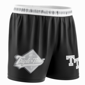 Kids Shorts: Kids Diamond Badge Basketball Shorts - Black