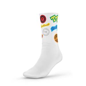 Basketball Socks Logo - White
