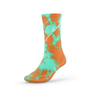 Basketball Socks Tie Dye - Orange/Green