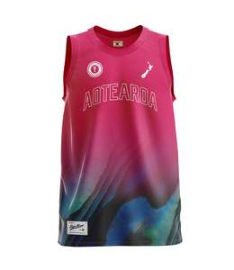 Paua Basketball Singlet - Pink