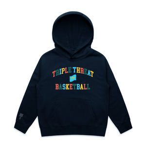 Kids Multicolour Logo Hoodie - Dark Navy