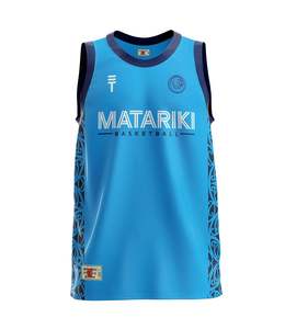 Matariki Collection: Matariki Basketball Singlet - Blue