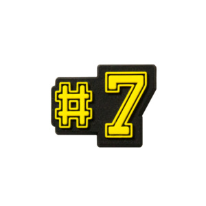 #7 Shoe Charm - Black/Yellow
