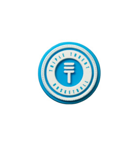 Shoe Accessories: Logo Shoe Charm - Blue/White