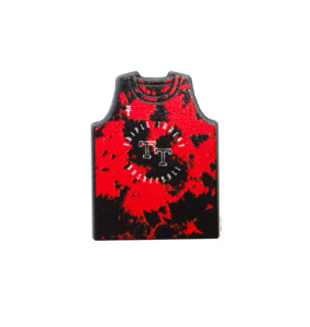 Tie Dye Singlet Shoe Charm - Red/Black