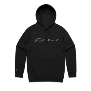 Kids Script Hoodie - Black/White