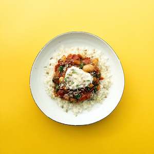 Butter Bean Shakshuka enriched with Organic Chicken