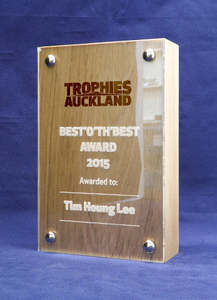 Buck  - Wood and acrylic trophy