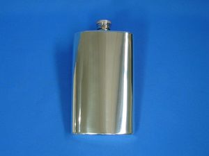Gifts: [FL257] Pewter Hipflask 8oz