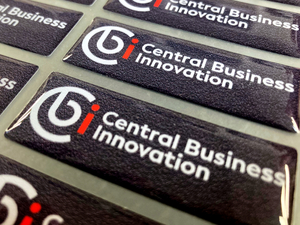 Vinyl Labels with Resin Domes