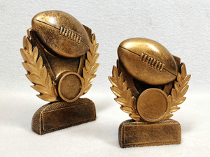 Rugby Ball and Wreath Trophy