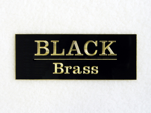Brass: Black Brass Plaque (Small)