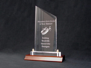Trophies – Trophy Specialists & Engraving: Atlanta 20mm Clear Acrylic on a Dark Base