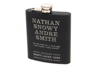 Stainless Steel Hipflask 8oz (Black)