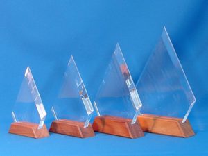 Trophies – Trophy Specialists & Engraving: Triangles 10mm Clear Acrylic