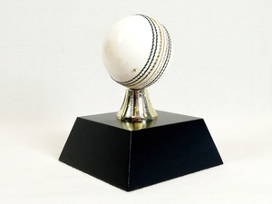 Mounted Cricket Ball on Tapered Base
