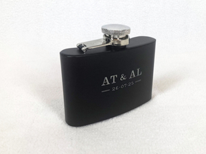 Stainless Steel Hipflask 4oz (Black)