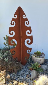 Products: Garden Sculpture “Surf Symphony” Outdoor Metal Art Tropical Treasures