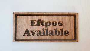 Retail Series: Eftpos sign wooden