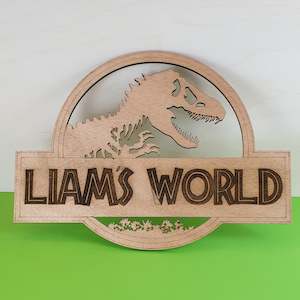 Custom: Jurassic Bedroom Art