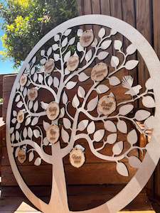 Wall Art: Tree of Life, Personalised - Wooden wall art, made in Tauranga.