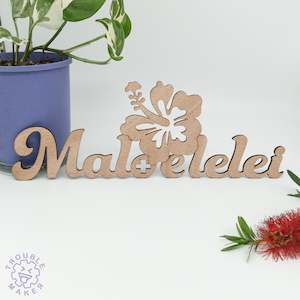 Word Art: Maloelelei sign art, carved of wood