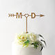 Engagement and Wedding cake topper, Personalized Initials, arrow of love