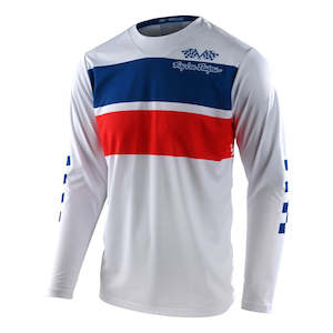 Moto Collections Moto Gp: GP JERSEY RACING STRIPE WHITE