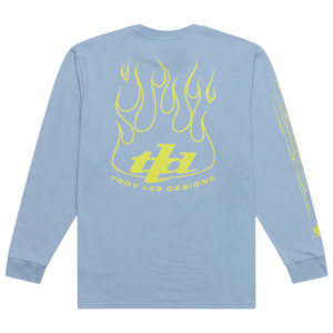 LONG SLEEVE TEE TORCHED SMOKE BLUE