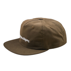 UNSTRUCTURED SNAPBACK SIGNATURE OLIVE CANVAS