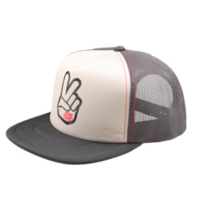 TRUCKER SNAPBACK PEACE OUT VINTAGE WHITE / CARBON