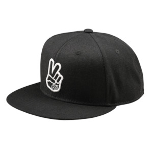 FLAT BILL SNAPBACK PEACE BLACK