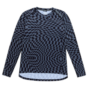 WOMENS LILIUM LS JERSEY TWISTED CHECKERS BLACK / GRAY