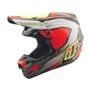 SE5 ECE COMPOSITE HELMET STRIPES BLACK / INFRA RED