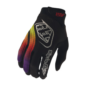 Moto Gloves: AIR GLOVE STRIPES BLACK / MULTI