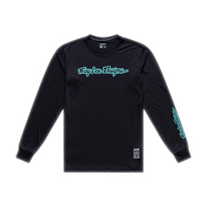 SKYLINE RIDE LONG SLEEVE TEE SIGNATURE BLACK / REAL TEAL