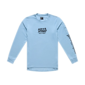 Bike Collections Bike Ruckus: RUCKUS RIDE LONG SLEEVE TEE WAVES DAWN BLUE