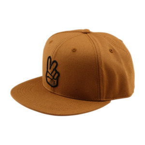 PEACE FLAT BILL SNAPBACK SIENNA
