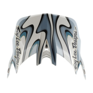 Bike Helmet Parts: D4 VISOR TORCHED WHITE / SILVER