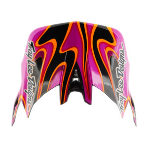 Bike Helmet Parts: D4 VISOR TORCHED CARBON / MAGENTA