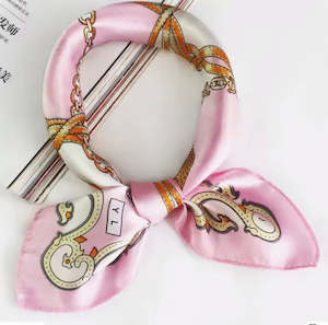 Products: Square Scarfe Pink With Chain Design
