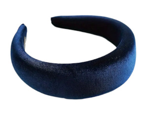 Velvet Headband Navy Blue