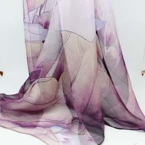 Scarves: Chiffon Scarfe Purple/Lilac