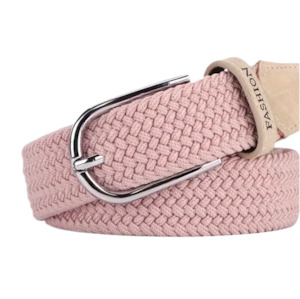 Unisex Elastic Stretch Mesh Belt Light Pink 105cm