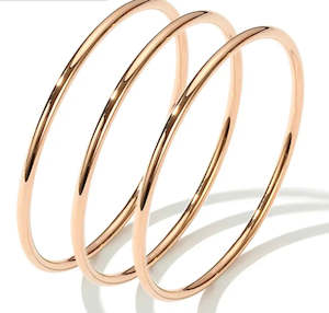Stainless Steel Bracelet 2: Solid Stainless Steel Bangle Extra Large 67mm Diameter Rose Gold