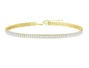 Copper Cubic Zirconia Necklace Gold